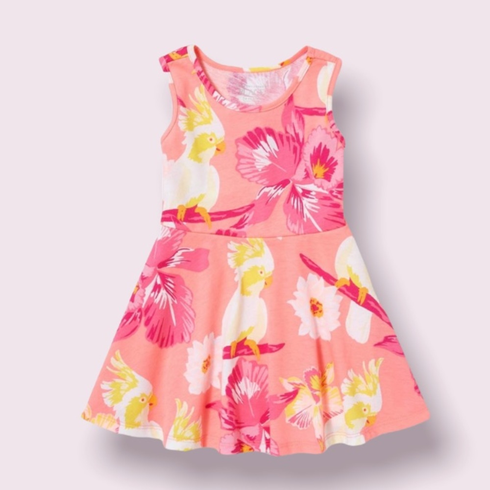 The Children's Place Baby Girls Sleeveless Tropical Print Skater Dress